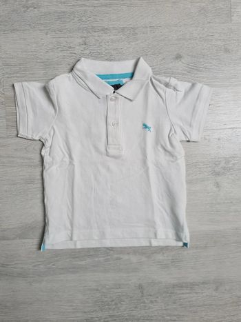 Polo H&M 9-12 mois blanc neuf