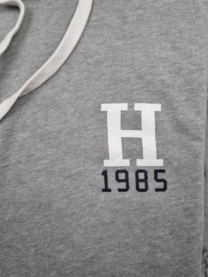 Sweat à capuche Tommy Hilfiger gris – Taille M Femme (mesures en photos) - photo numéro 8