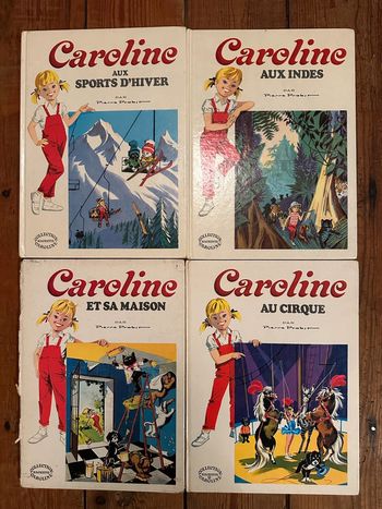 État satisfaisant - Lot de 4 livres Caroline grands albums Hachette blancs Pierre Probst