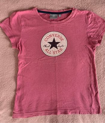Te shirt rose Converse 7/8 ans