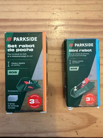 Lot de rabot manuel Parkside