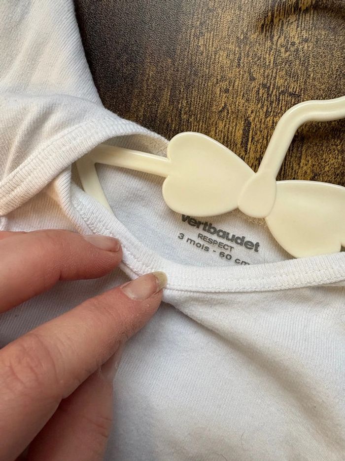 Lot 2 bodys blanc 3m - photo numéro 2