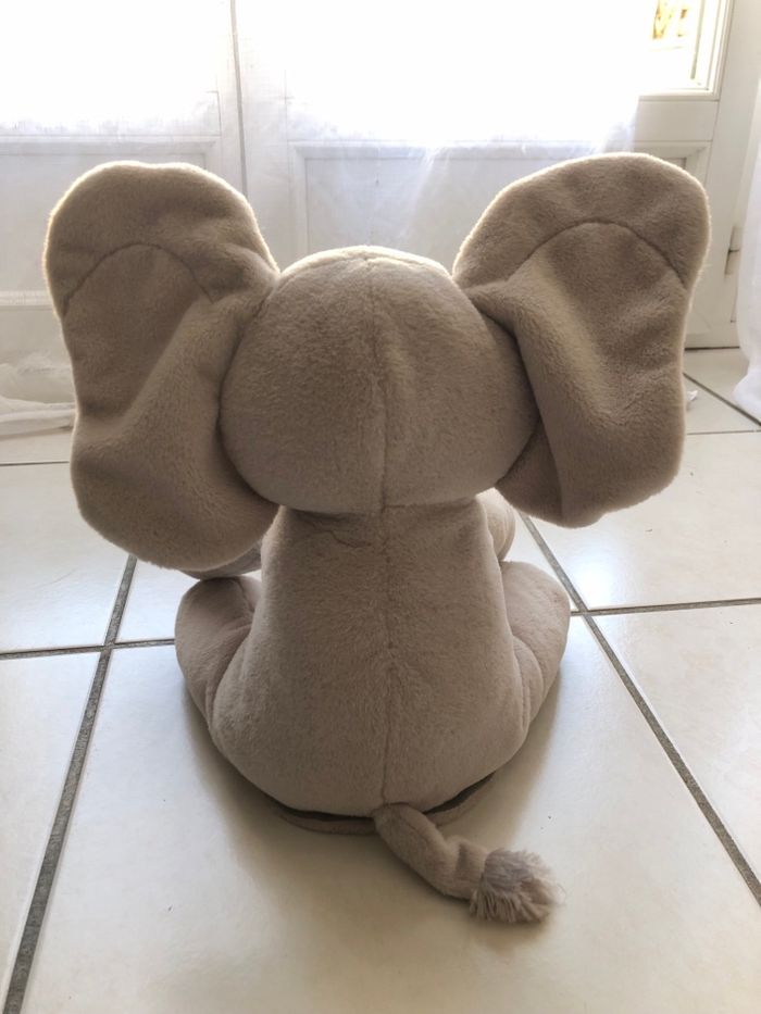 Elephant qui joue a cache cache - photo numéro 4