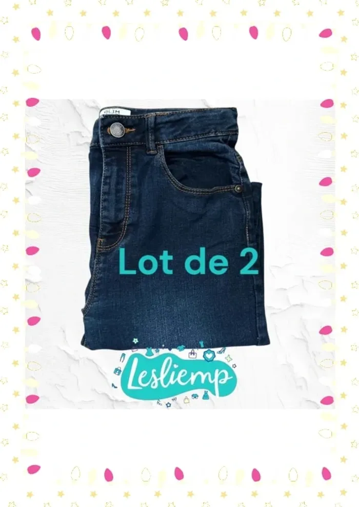 Lot de 2 Jean slim 14 ans kiabi