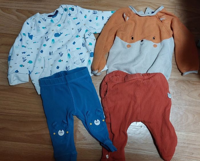 Lot de 2 ensembles sergent major 9mois