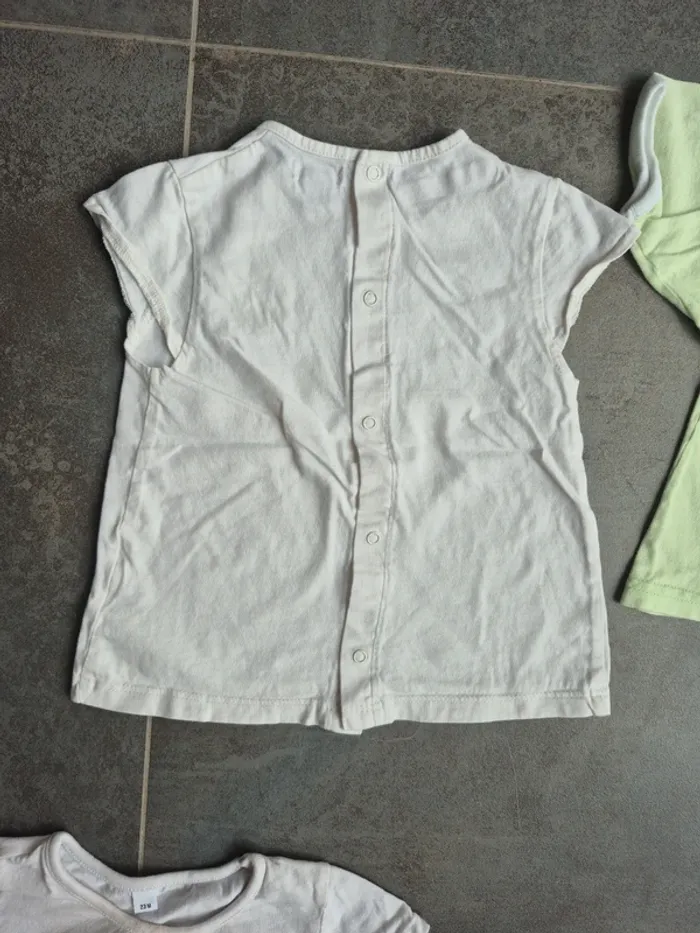Lot tee-shirts 12 mois bébé fille - photo numéro 5