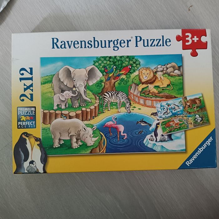 2 puzzles Les animaux du zoo 12 pièces