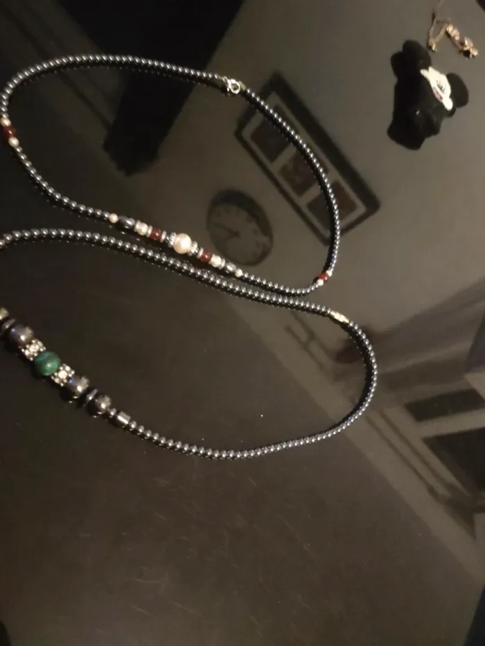 Collier bijoux fantaisie perles tres jolis - photo numéro 6