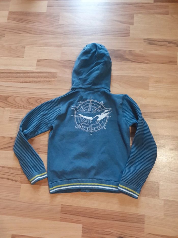 pull brode 100% coton 8 ans sergent major bleu - photo numéro 6