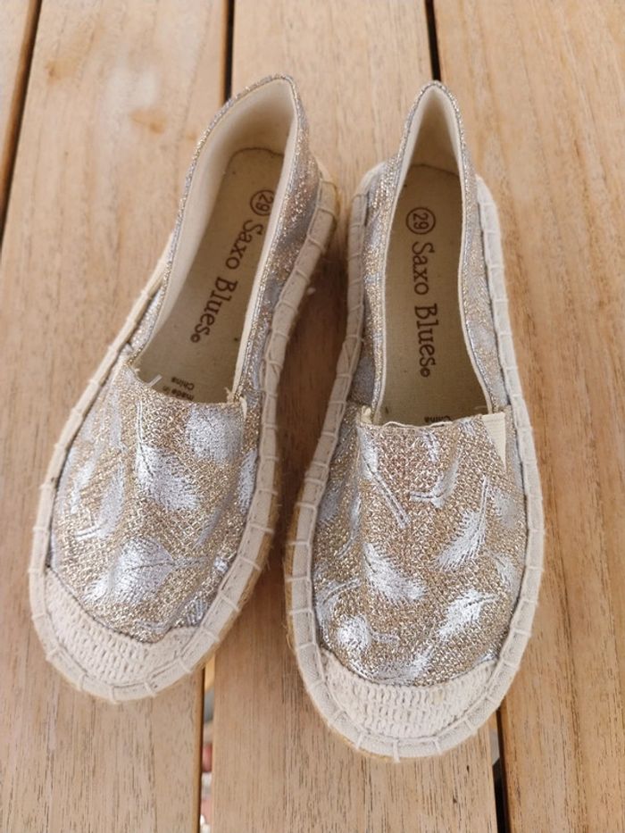 Paire d'espadrilles cordes dorées 29 Orchestra neuves