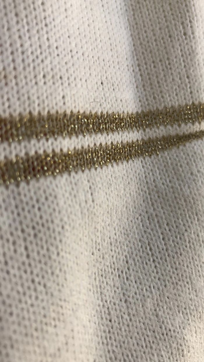 Joli pull femme beige et doré - photo numéro 3