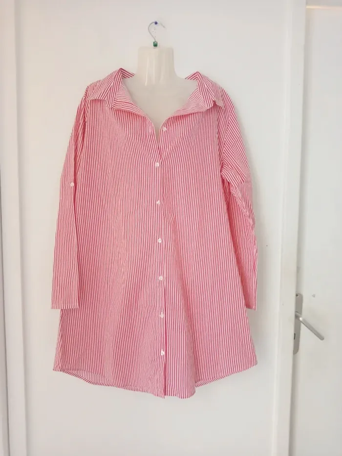 Chemise longues manches longues à rayures femme