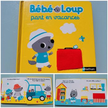Bébé Loup part en vacances 🏖 livre à caches feutrine (72)