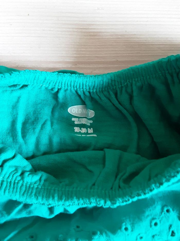 Débardeur avec volet brodé turquoise petrol éclatant T. 18-24 ans - photo numéro 2