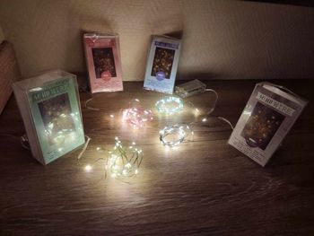 Lot 10 guirlande 40 led blanc chaud - 4 couleurs fils neuf