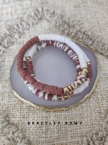 Lot bracelets perles heishi