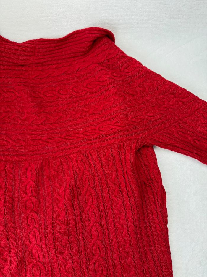 Poncho en maille torsadée Ralph Lauren Rouge pour Femme Taille unique SM01925 - photo numéro 6