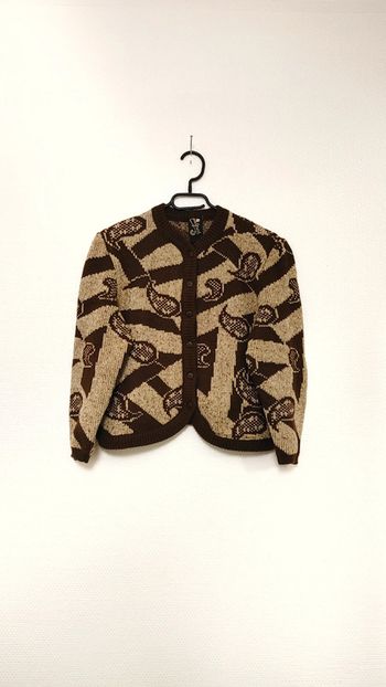 Pull gilet boléro d'hiver épais en laine acrylique vintage tout doux