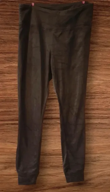 Legging noir effet suédine – taille haute