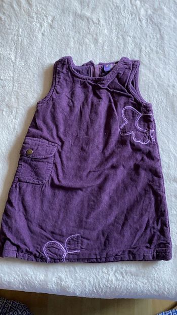 Robe hiver velours côtelé - violet