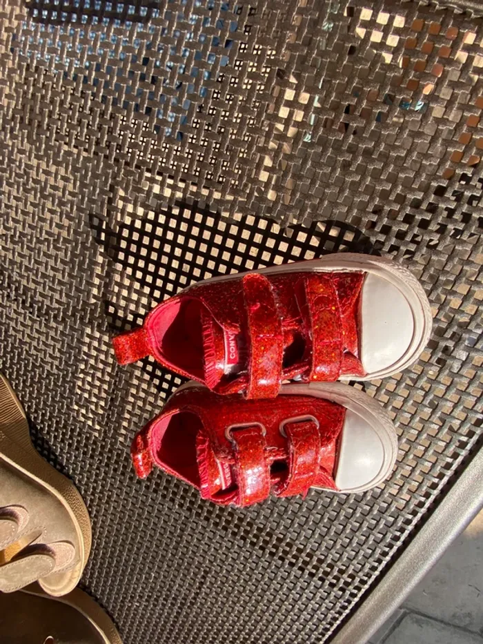 Converse 20 fille rouge pailleté vernis - photo numéro 15