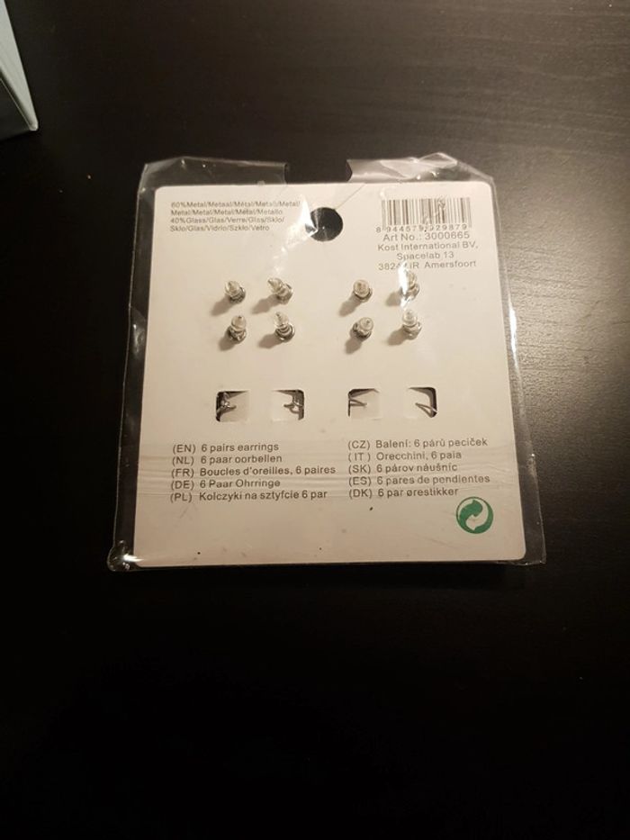 Lot de 6 paires de boucles d'oreilles - photo numéro 2