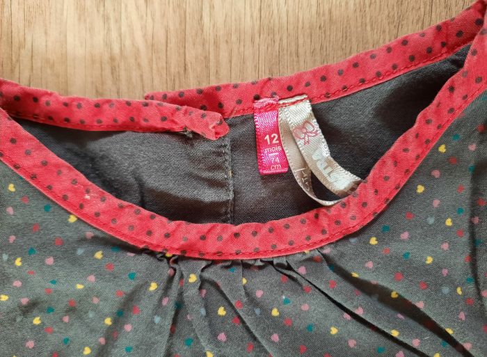 Ensemble robe grise Orchestra et legging rouge TAO 12 mois - photo numéro 6