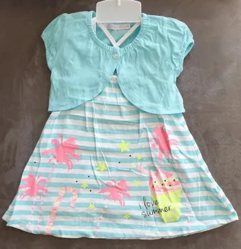 Jolie petite robe et son petit gilet 12 mois