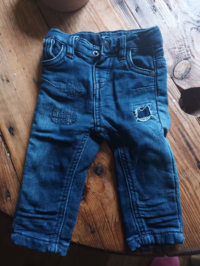 Jeans effet usé