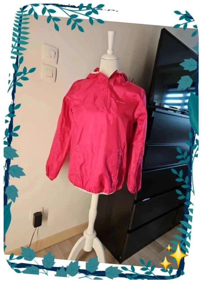 Imperméable queshua 14 ans fushia