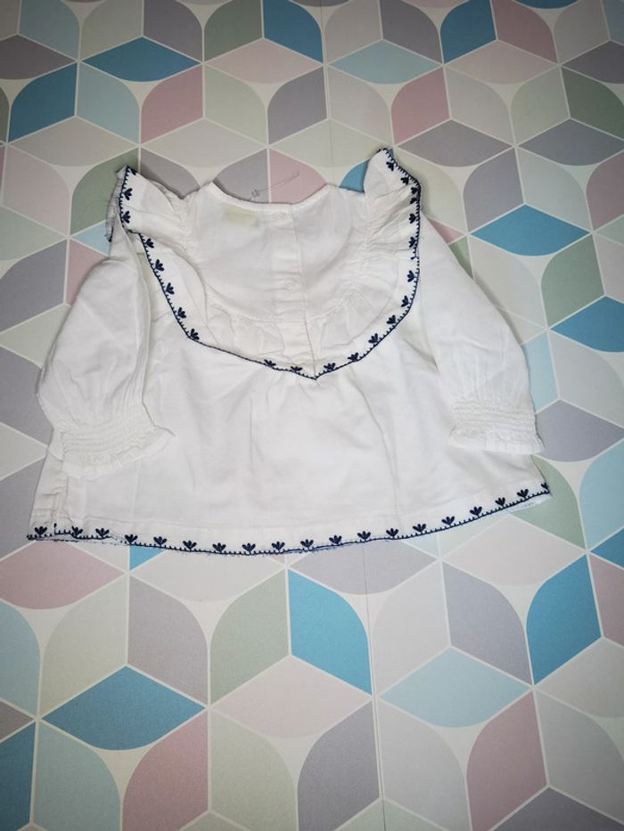 D3833 - blouse fille 9 mois - photo numéro 2