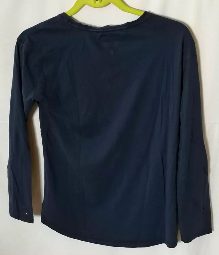 Tee-shirt manches longues bleu marine sequins taille 16 ans Tommy Hilfiger - photo numéro 9