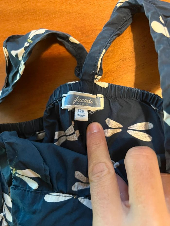 Robe + bloomer jacadi 12 mois - photo numéro 3