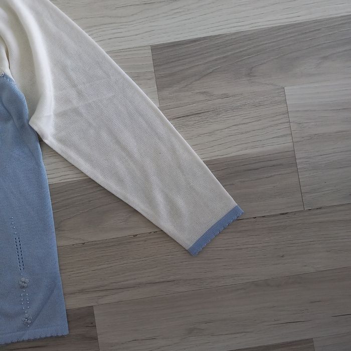 Gilet femme blanc et bleu Angela Baraldi taille M - photo numéro 5