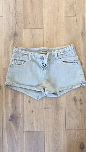 Short en jean gris