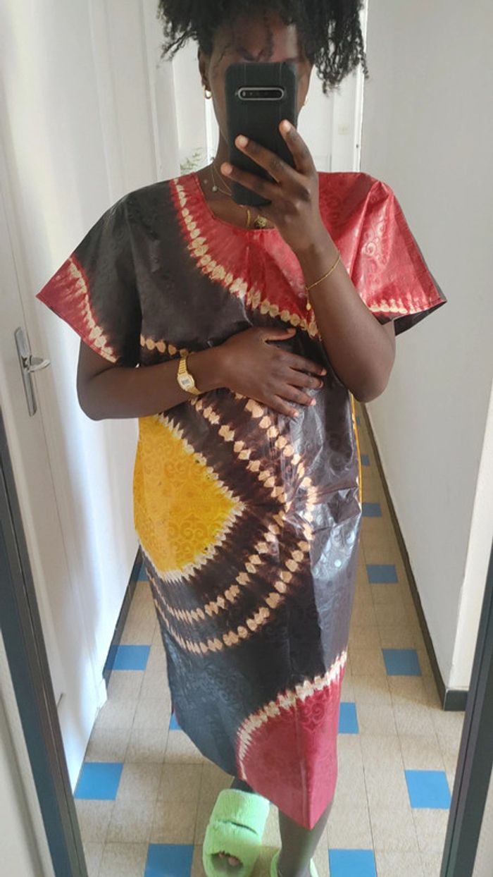 Robe boubou africaine sénégalaise bazin riche wax batik - photo numéro 7