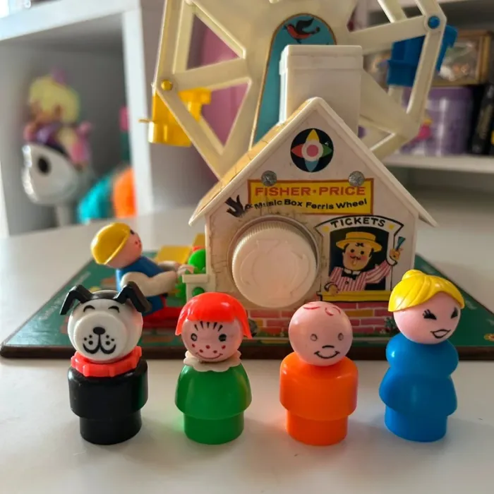 Grande roue fisher price 969 vintage music box ferris wheel 1966 - photo numéro 2