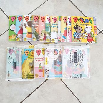 Lot de 16 magazines mensuel Popi, petit ours brun
