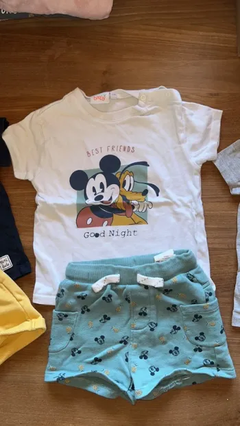 2 ensemble tee-shirts /short garçon 12mois