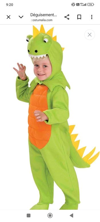 Déguisement dinausore sonore 