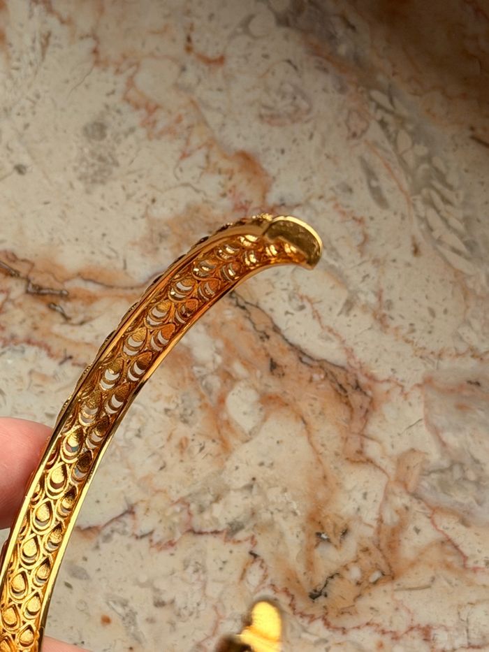 Bracelet cuivre plaqué or Dubaï - photo numéro 3