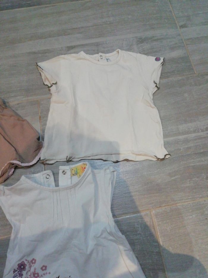 3 Hauts manches courtes 12 mois fille - photo numéro 6