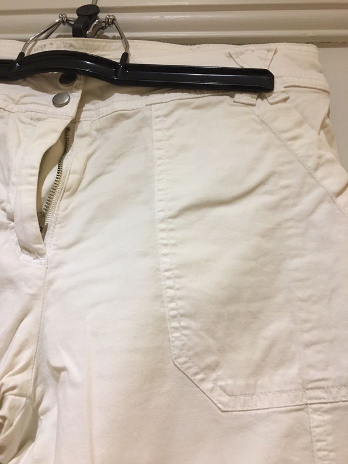 Pantacourt blanc camaïeu taille 38 - photo numéro 2