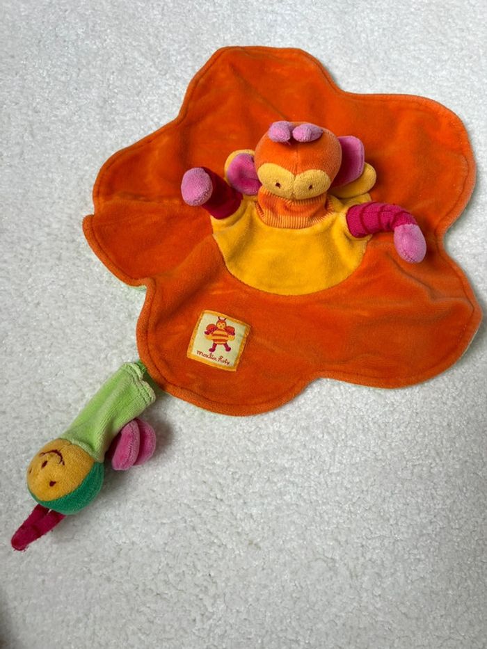 Lot doudou plat et anneau en bois Moulin Roty - photo numéro 3