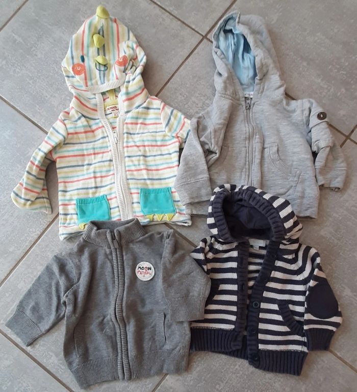 Le 4 gilets bébé garçon 3mois