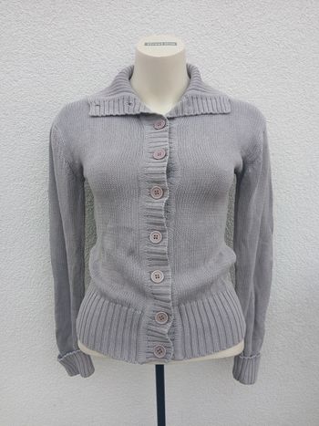Cardigan gris brun