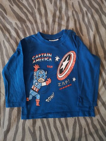 Top à manches longues neuf captain America