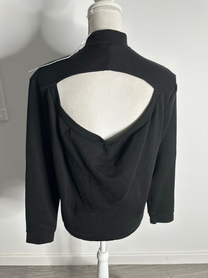 Sweatshirt pull noir décolleté dans le dos Cheap Monday Neuf t34 xS
