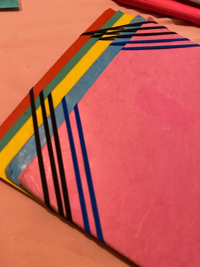 lot de 5 pochettes colorés - photo numéro 4