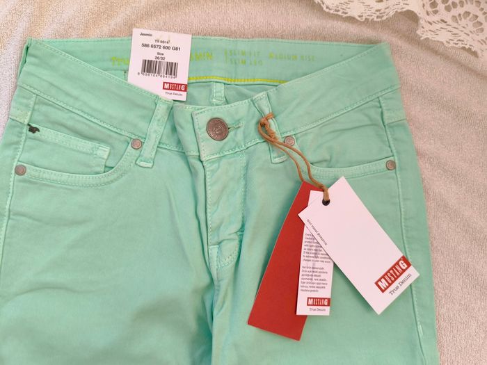 Jean neuf Mustang femme t:36 vert tendre - photo numéro 4